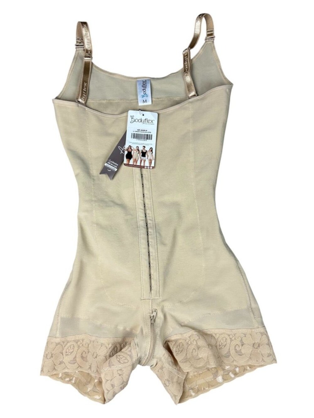 Bodyflex Faja Colombiana 004CR Open Bust Shapewear Short Medium NWT Beige